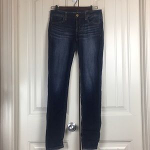 American Eagle Skinny Low Rise Dark Wash Jegging Stretch Legging Jeans 4 Long
